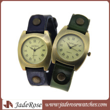 Relojes para hombre al por mayor de China Relojes de cuero con espalda de acero inoxidable